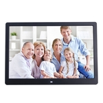 13 inch LED Display Digital Photo Frame met houder & afstandsbediening Allwinner F16 steun SD / MS / MMC-kaart en USB(Black)