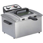 Princess 185000 Friteuse met koudezone 5 l 3270 W Zwart, Zilver (mat)