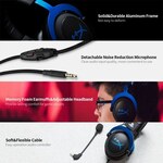 Kingston HyperX Cloud Gaming Head-mounted Gaming Headset with in-Line Audio Control Detachable Microphone for PS4 PS5 Xbox PC