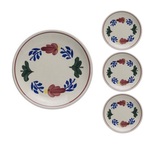 Boerenbont Gebaksbord diameter 16cm set 4 stuks Aardewerk
