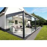 Tijdelijk 15% korting | Verasol Glastuinkamer met glasdak 400x300 cm op 2 staanders Aluminium Verasol