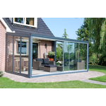 Glastuinkamer met glasdak 700x330 cm op 3 staanders