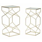TAFEL GLASSY SET 2 STUKS CM 31,5X31,5X68-28X28X64