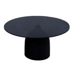 Brix Ronde Salontafel Isa Glas en staal, 70cm - Zwart