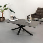 Bendt Glazen Eettafel Gitte 180 x 90cm - Transparant,Zwart