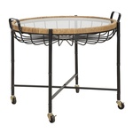Sohome Organische Salontafel Jacky Glas en betonlook, 50 x 43cm - Beige