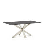 Kave Home Eettafel Argo Glas, 180 x 100cm - Zwart