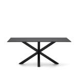 Kave Home Eettafel 'Argo' Chroom/Glas, 200 x 100cm