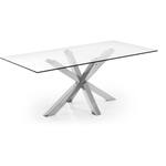 Kave Home Eettafel Argo Glas, 180 x 100cm - Zwart