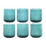 Glazenset Home ESPRIT Turkoois Kristal 320 ml (6 Stuks)