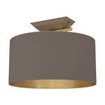 Stars of Light Desing plafondlampSantandria goud met bruine kap - 390335