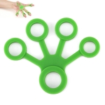 Silicon Finger Trainer Device Fan-vormige Pull Ring (Donkergroen)