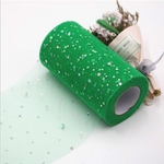 Tulle Roll 25 werven 13cm organza Laser ambachten bruiloft decoratie Tulle Birthday Party Supplies (grasgroen)