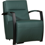 Leren fauteuil smile 80 111 groen, groen leer, groene stoel
