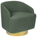 Leren fauteuil creative, groen leer, groene stoel
