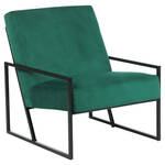 Leren fauteuil believe, groen leer, groene stoel