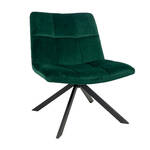 Bliwa fauteuil loungestoel met voetenbank groen, zwart.