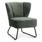 Leren fauteuil smart 491 groen, groen leer, groene stoel