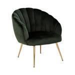 Bliwa fauteuil loungestoel met voetenbank groen, zwart.