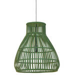 Kleine hanglamp industrieel groene kap E27 fitting &apos;Roland&apos;