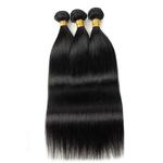3 stks Dames Chemical Fibre Straight Hair Bundle Pruik (24 inch)