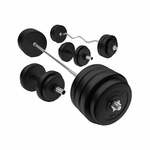 Dumbellset 30 kg Gietijzer Zwart - 2 x 15 kg - 30 mm