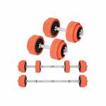 verstelbare halterset voor dames en heren, Oranje / 25Kg / Stijl 1