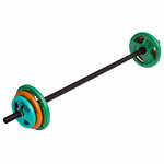 Aerobic Halterset 20 kg - Gripper Gietijzer - Halterstang Met 6 Gewichten - Gorilla Sports