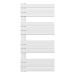 Belrad Handdoekradiator - middenaansluiting - 1700X600mm - 886Watt - Wit BW1700600