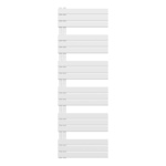 Belrad Handdoekradiator - links - aansluiting/comb - 1200X600mm- Wit BUCW1200600