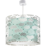 Steinhauer Zwarte hanglamp Stang met blauwe velours kappen 3464ZW