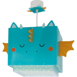 Dalber Design hanglamp Little Dragon blauw met wit 64382