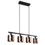 Brilliant Design hanglamp Cadiz zwart met brons 60117/76
