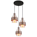 Highlight Ronde pendel hanglamp Perugia brons - 3x GU10 H5670.32