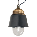 Hanglamp AIX blaadjes rond ambachtelijk brons