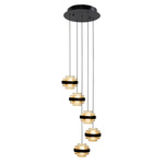 Light & Living Hanglamp 'Nikki' 45cm, gaas glans zwart