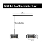 LumiGlow - Elegante Glassteen Hanglamp met LED-verlichting