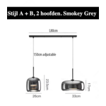 LumiGlow - Elegante Glassteen Hanglamp met LED-verlichting