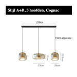 LumiGlow - Elegante Glassteen Hanglamp met LED-verlichting