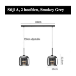 LumiGlow - Elegante Glassteen Hanglamp met LED-verlichting
