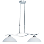 Steinhauer Eettafel hanglamp Capri 2-lichts chroom met wit 6836ST