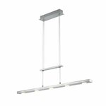 Hanglamp Job - Geborsteld staal - 38x38x140cm