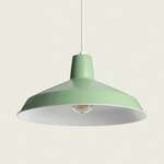 Industriele hanglamp geel met E27 fitting &apos;Abigail&apos;-Zwart