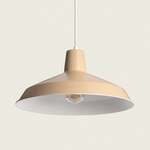 Industriele hanglamp geel met E27 fitting &apos;Abigail&apos;-Beige