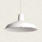 Industriele hanglamp geel met E27 fitting &apos;Abigail&apos;-Wit 40 cm