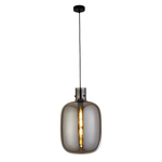 Searchlight Hanglamp GlasBarrel roodkoper met amber glas - 68361AM