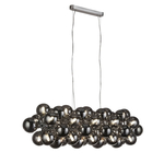 Searchlight Hanglamp GlasBerry Globe 17-lichts zwart met smoke glas - 52131-17SM