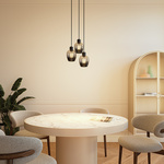 Hanglamp Mayson smoke glas mat zwart