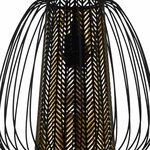 Eglo Hanglamp Curasao staal zwart/staal,textiel zwart,goud