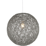 Hanglamp bol rond &apos;Coropuna&apos; grijs e27 32 cm